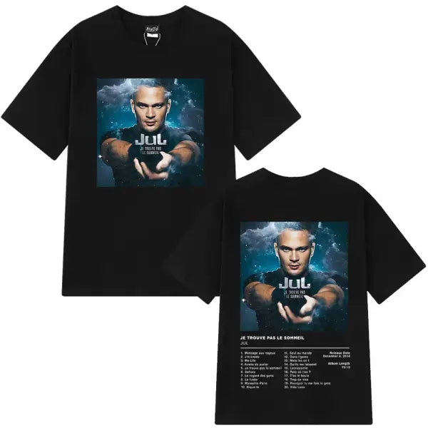 Rapper Jul Graphic Vintage T-shirt Man Woman Fashion Hip-hop T Shirt Summer Short-sleeved Cotton Oversized Aesthetic