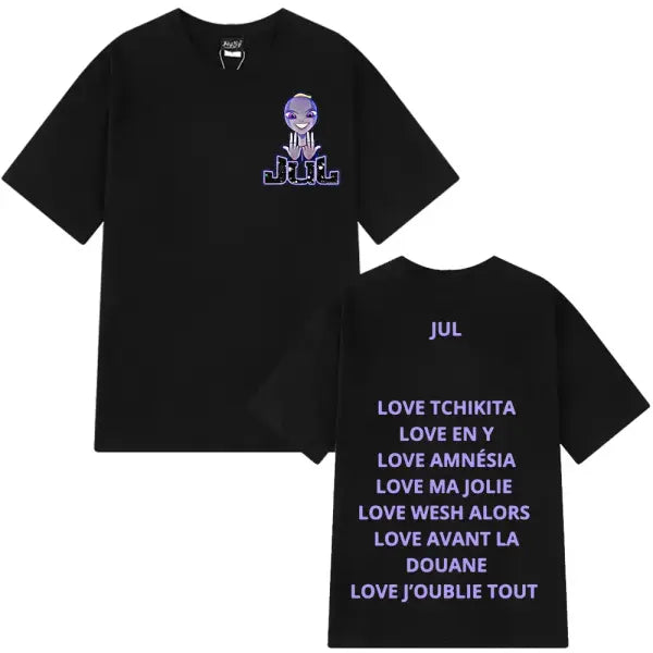 Rapper Jul Graphic Vintage T-shirt Man Woman Fashion Hip-hop T Shirt Summer Short-sleeved Cotton Oversized Aesthetic