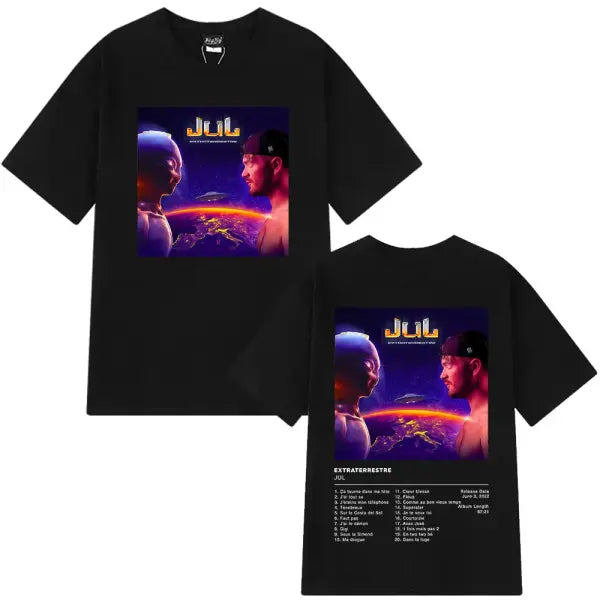Rapper Jul Graphic Vintage T-shirt Man Woman Fashion Hip-hop T Shirt Summer Short-sleeved Cotton Oversized Aesthetic