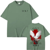 Niro OX7 Album Graphic T-Shirt – Men’s & Women’s Hip Hop Fashion Tee Vintage Washed Cotton Rap Shirt Urban Streetwear