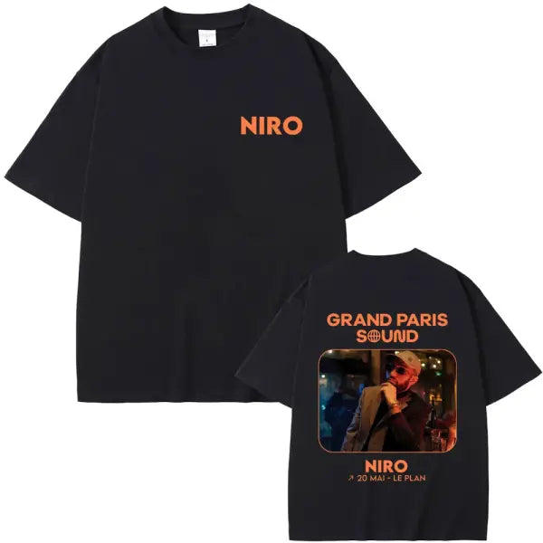 Niro OX7 Album Graphic T-Shirt – Men’s & Women’s Hip Hop Fashion Tee Vintage Washed Cotton Rap Shirt Urban Streetwear