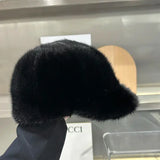 Women’s Luxury 100% Genuine Mink Fur Hat – Handmade Natural Winter Fur Cap for Extreme Warmth Elegant Real Mink Fur