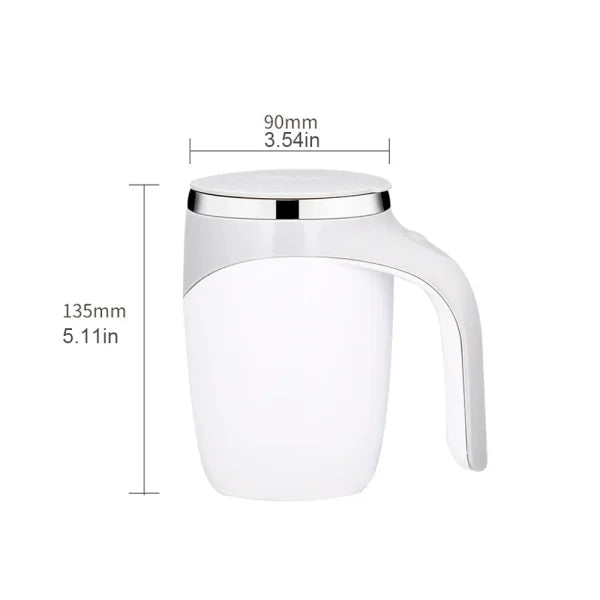 Rechargeable Automatic Stirring Coffee Mug – Portable Magnetic Self-Stirring Stainless Steel Cup