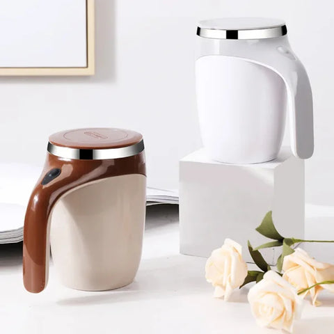 Rechargeable Automatic Stirring Coffee Mug – Portable Magnetic Self-Stirring Stainless Steel Cup