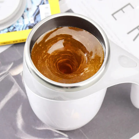 Rechargeable Automatic Stirring Coffee Mug – Portable Magnetic Self-Stirring Stainless Steel Cup