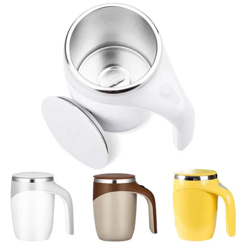 Rechargeable Automatic Stirring Coffee Mug – Portable Magnetic Self-Stirring Stainless Steel Cup