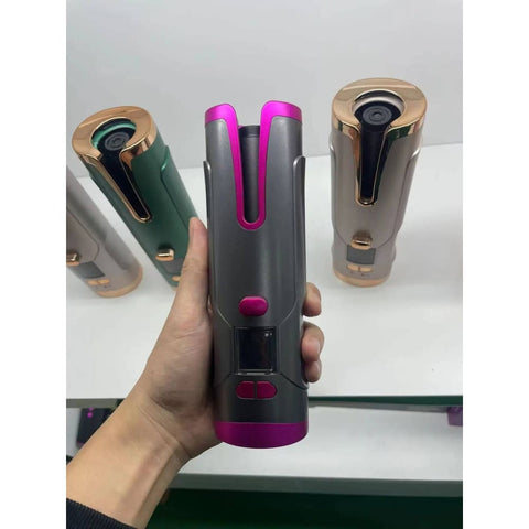 Rechargeable Hair Curler: Portable & Cordless Auto Styler | Shop - 006Grey Red / USB - Beauty