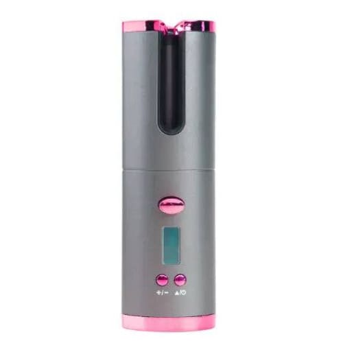 Rechargeable Hair Curler: Portable & Cordless Auto Styler | Shop - Pinkgrey / USB - Beauty