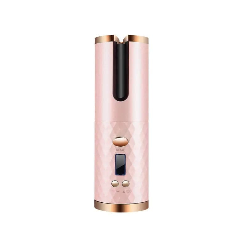 Rechargeable Hair Curler: Portable & Cordless Auto Styler | Shop - Pink / USB - Beauty