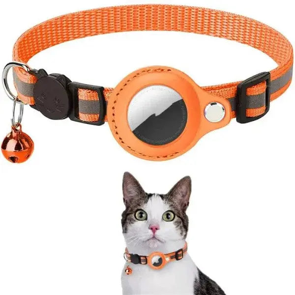 Reflective Airtag Holder for Pets Waterproof Airtag Accessories - Orange / China