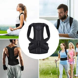 Reinforced Belt Lumbar Column Posture Corrector Vest Adjustable Back Support Strap Shoulder Spine Brace Neck Stretcher