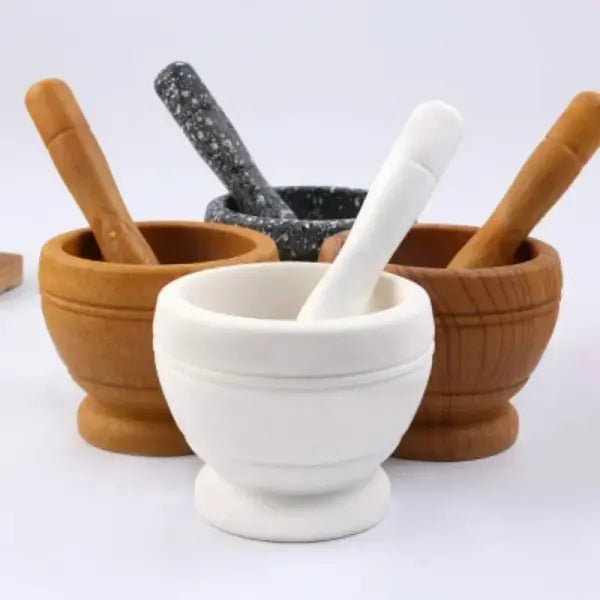 Resin Mortar and Pestle Set Spice Grinder Bowl for Kitchen Cooking