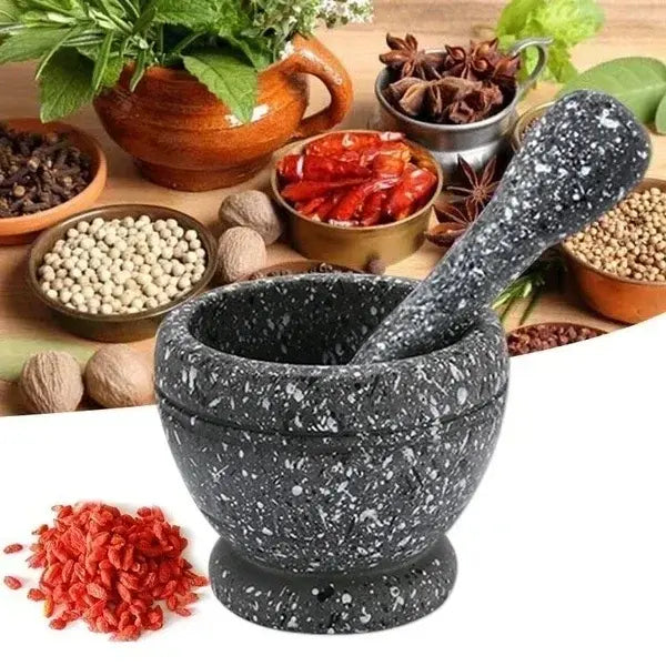 Resin Mortar and Pestle Set Spice Grinder Bowl for Kitchen Cooking