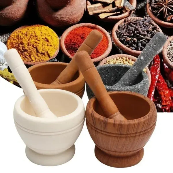 Resin Mortar and Pestle Set Spice Grinder Bowl for Kitchen Cooking