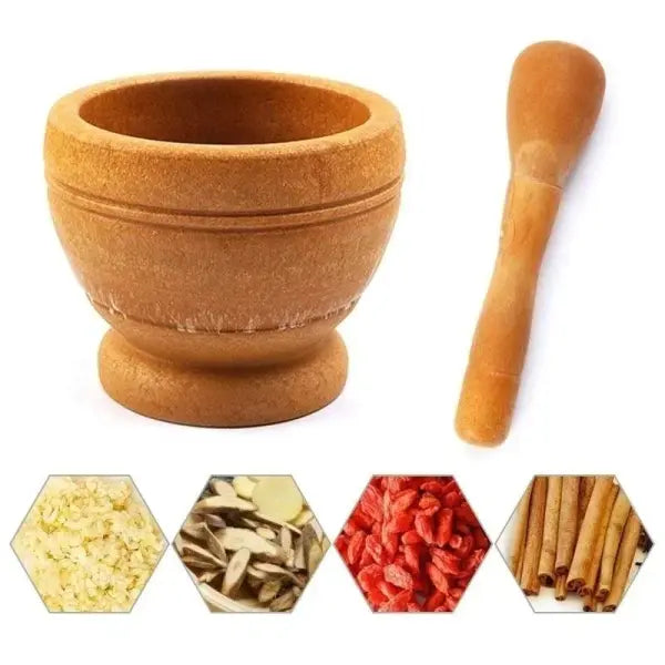Resin Mortar and Pestle Set Spice Grinder Bowl for Kitchen Cooking