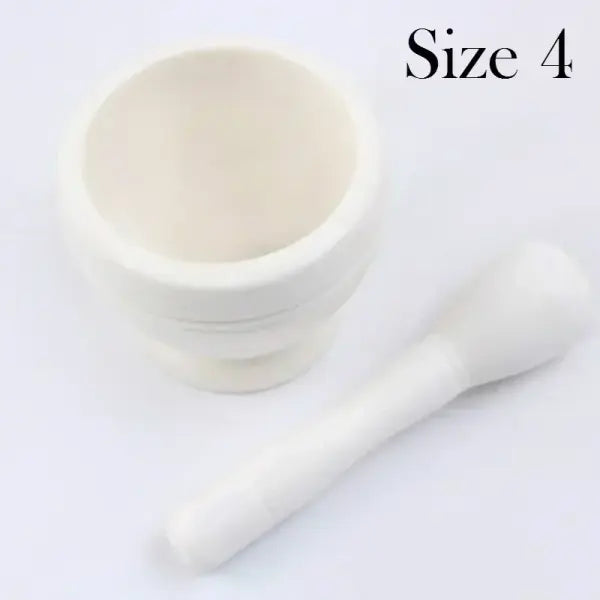 Resin Mortar and Pestle Set Spice Grinder Bowl for Kitchen Cooking - Size4