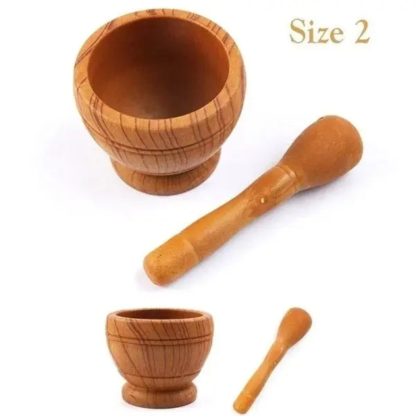 Resin Mortar and Pestle Set Spice Grinder Bowl for Kitchen Cooking - Size2