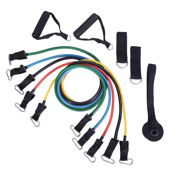 Resistance Band Set with Soft Foam Handles and Ankle Straps
