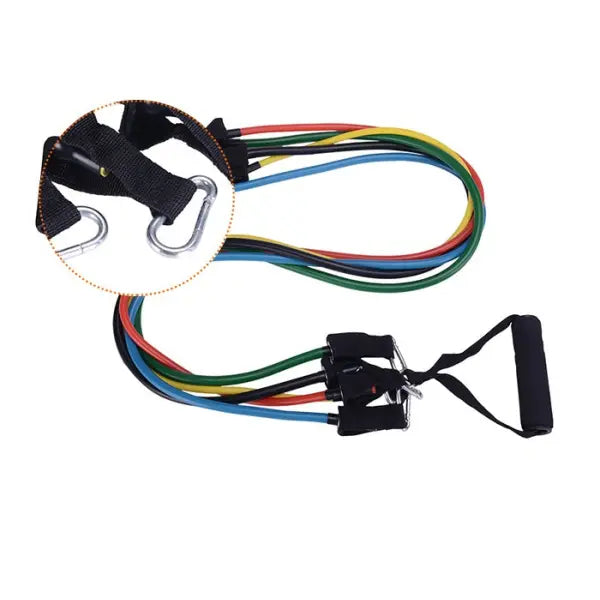 Resistance Band Set with Soft Foam Handles and Ankle Straps