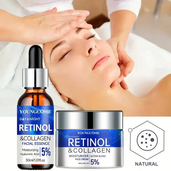 Retinol Cream & Serum Set – Hydrating, Anti-Aging, Wrinkle Repair - Himpall