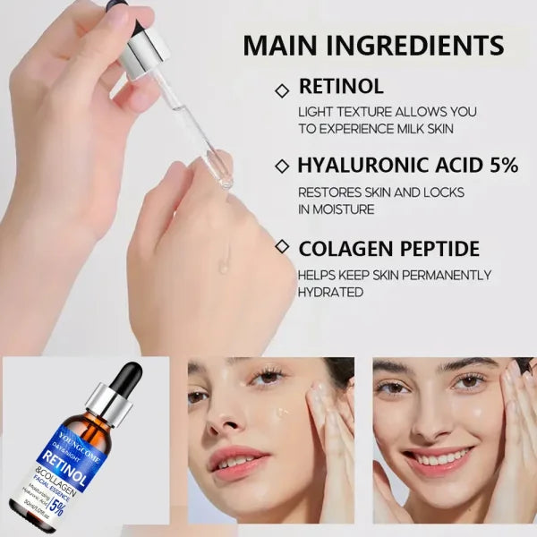 Retinol Cream & Serum Set – Hydrating, Anti-Aging, Wrinkle Repair - Himpall