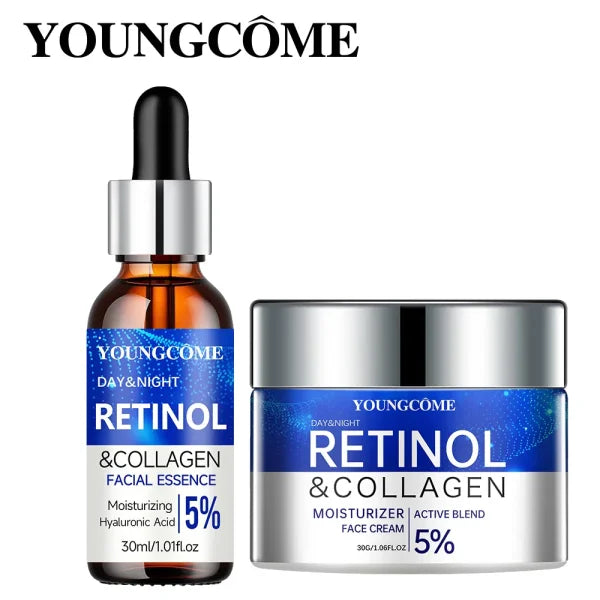 Retinol Cream & Serum Set – Hydrating, Anti-Aging, Wrinkle Repair - Himpall