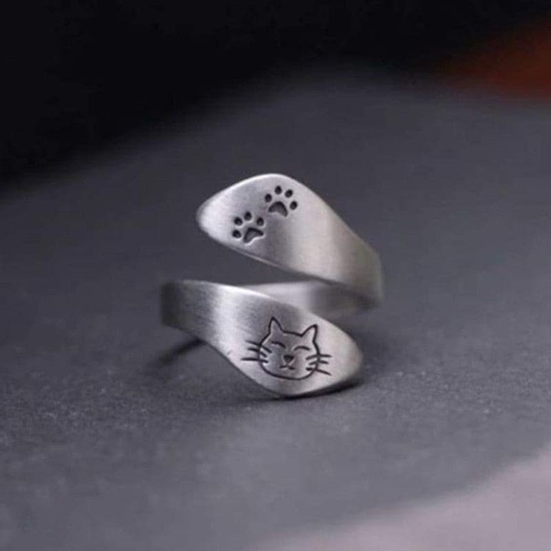 Retro Brushed Craftsmanship Three-leaf Tree Of Life Ring