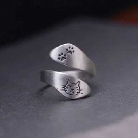 Retro Brushed Craftsmanship Three-leaf Tree Of Life Ring