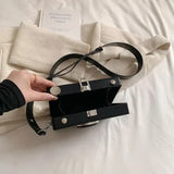 Retro Camera Crossbody Bag PU Leather 2026 Versatile Fashion Square Bag