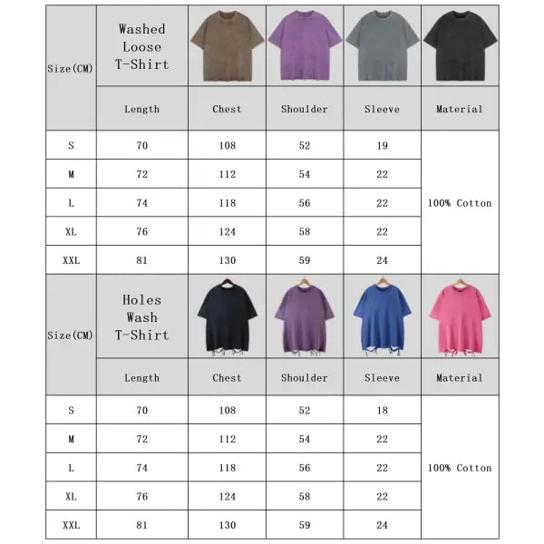 Retro Heavyweight Cotton Oversized T-Shirt Trendy Streetwear Style