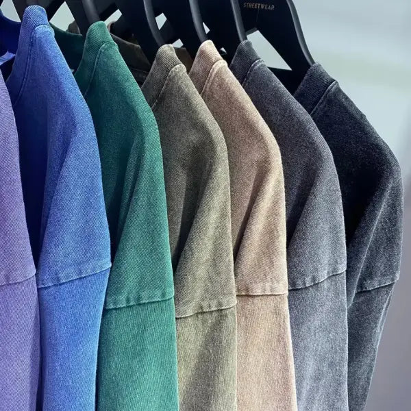 Retro Heavyweight Cotton Oversized T-Shirt Trendy Streetwear Style