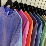 Retro Heavyweight Cotton Oversized T-Shirt Trendy Streetwear Style