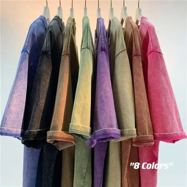 Retro Heavyweight Cotton Oversized T-Shirt Trendy Streetwear Style