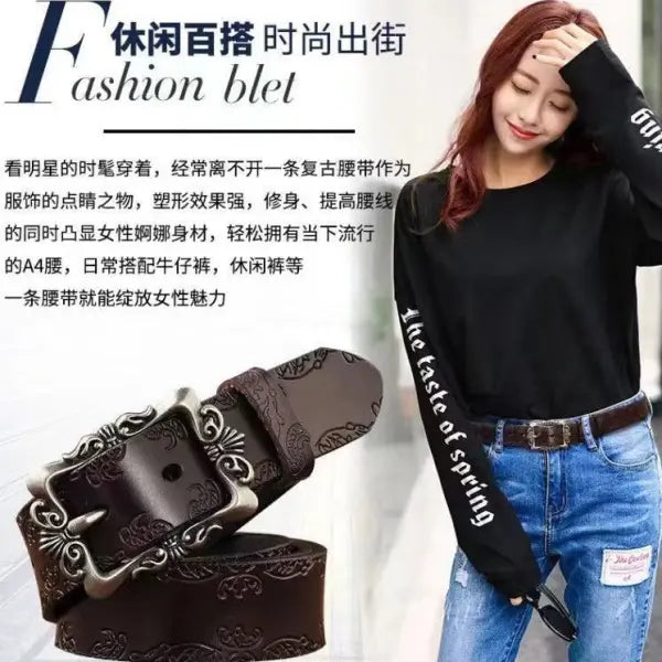 Retro Korean Fashion Women’s Faux Leather Belt America Main Sales