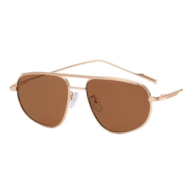 Retro Pilot Alloy Sunglasses for Women – Vintage UV400 Punk Shades