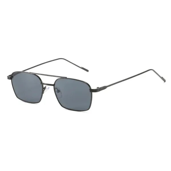 Retro Square Metal Sunglasses – Unisex Vintage Fashion Shades - Himpall