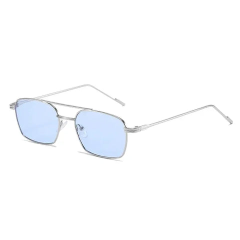 Retro Square Metal Sunglasses – Unisex Vintage Fashion Shades - Himpall