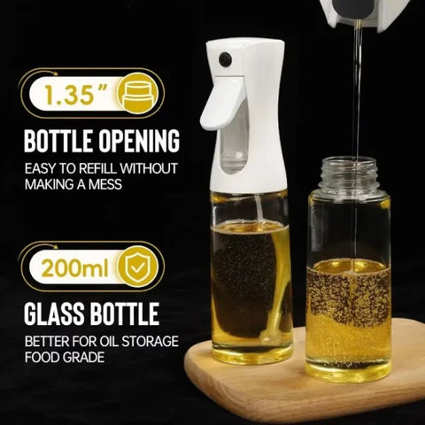 Reusable Olive Oil Spray Bottle for Cooking – Food Grade Oil & Vinegar Dispenser Mist