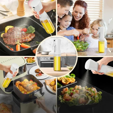 Reusable Olive Oil Spray Bottle for Cooking – Food Grade Oil & Vinegar Dispenser Mist
