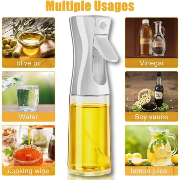 Reusable Olive Oil Spray Bottle for Cooking – Food Grade Oil & Vinegar Dispenser Mist