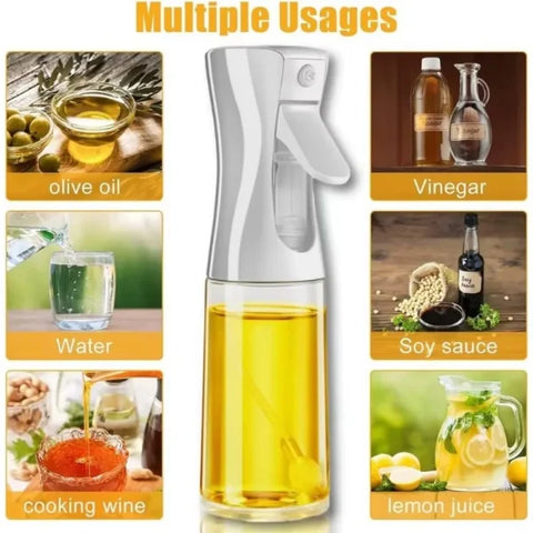 Reusable Olive Oil Spray Bottle for Cooking – Food Grade Oil & Vinegar Dispenser Mist