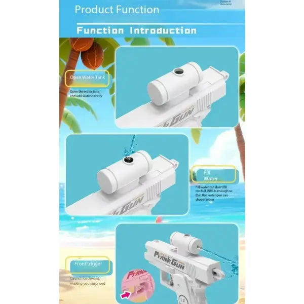Reverse Water Gun Tactical Mini Sprayer for Summer Prank Pool Fights