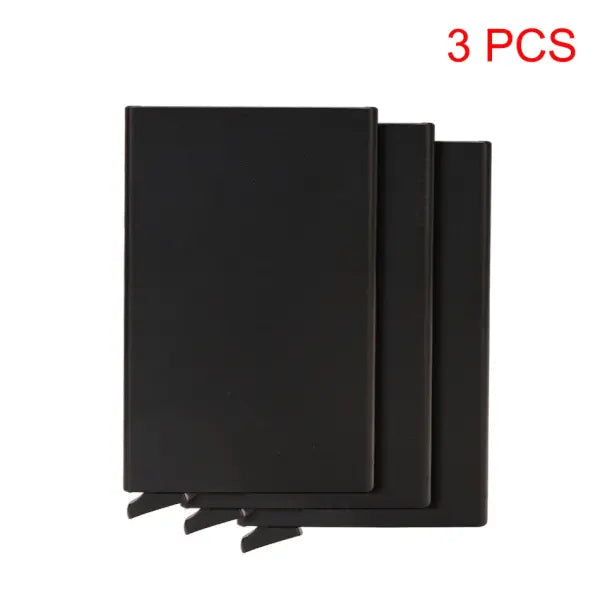 Smart Wallet Slim Men and Women Metal Card Holder - Black 3 PCS