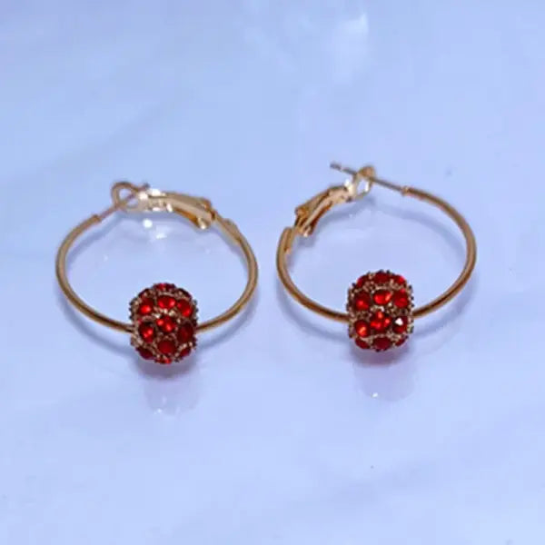 Rhinestone Lucky Ball Transfer Bead Earrings Fashion Jewelry Crystal Ball Earrings For Women Party Wedding Jewelry Stud