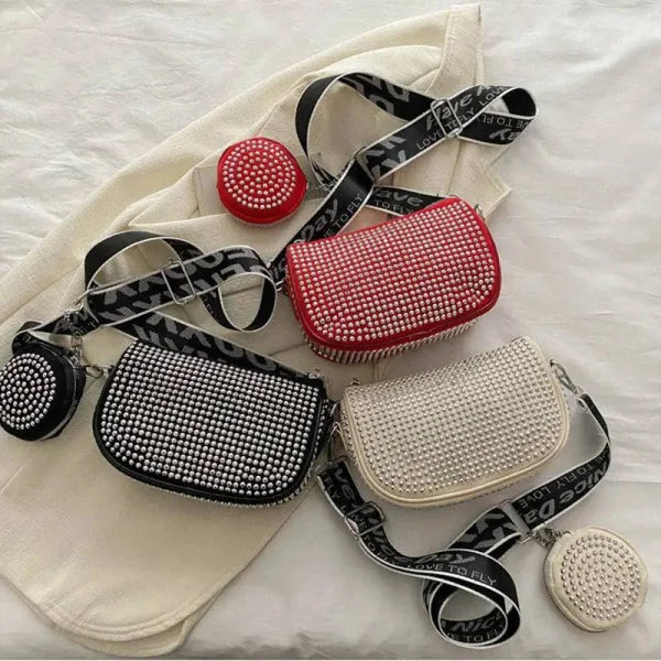 Rhinestone Shoulder Bag for Fashionable Party Crossbody Style - Himpall