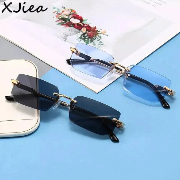 Rimless Sunglasses - Stylish UV Protection Eyewear for Outdoor Activities