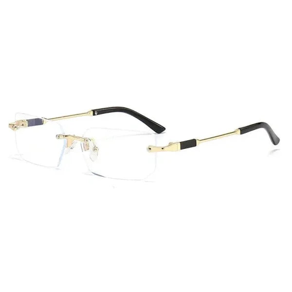 Rimless Sunglasses - Stylish UV Protection Eyewear for Outdoor Activities - Transparent