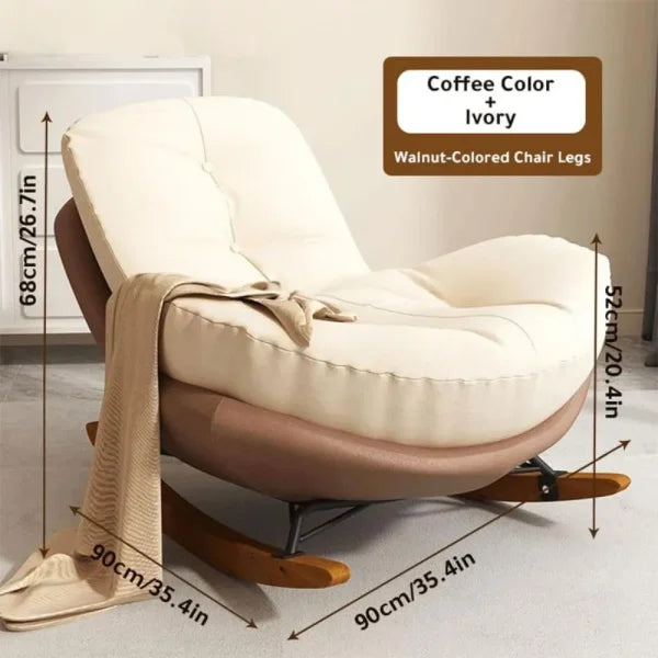 Rocking Chair Nursery - Padded Glider for Living Room & Bedroom Reading - United States