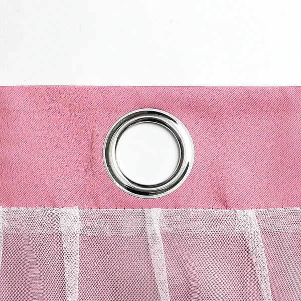 Romantic Sheer Kids Curtains – Double Layer Hollow-Out Stars Drapes - Himpall