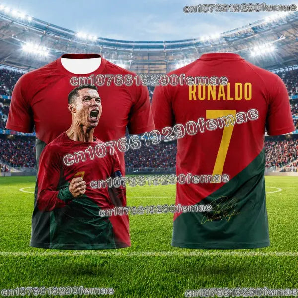 Ronaldo No.7 Football Jersey Oversized Size Training Uniform Sportswear - 11J0429-094-ZKB-W / 6XL